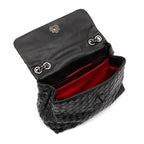 BOLSA HELEN FLAP TRESSÊ GLOSS PRETO ONIX