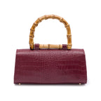 BOLSA TOP HANDLE EAST WEST NEW CROCO BURGUNDY