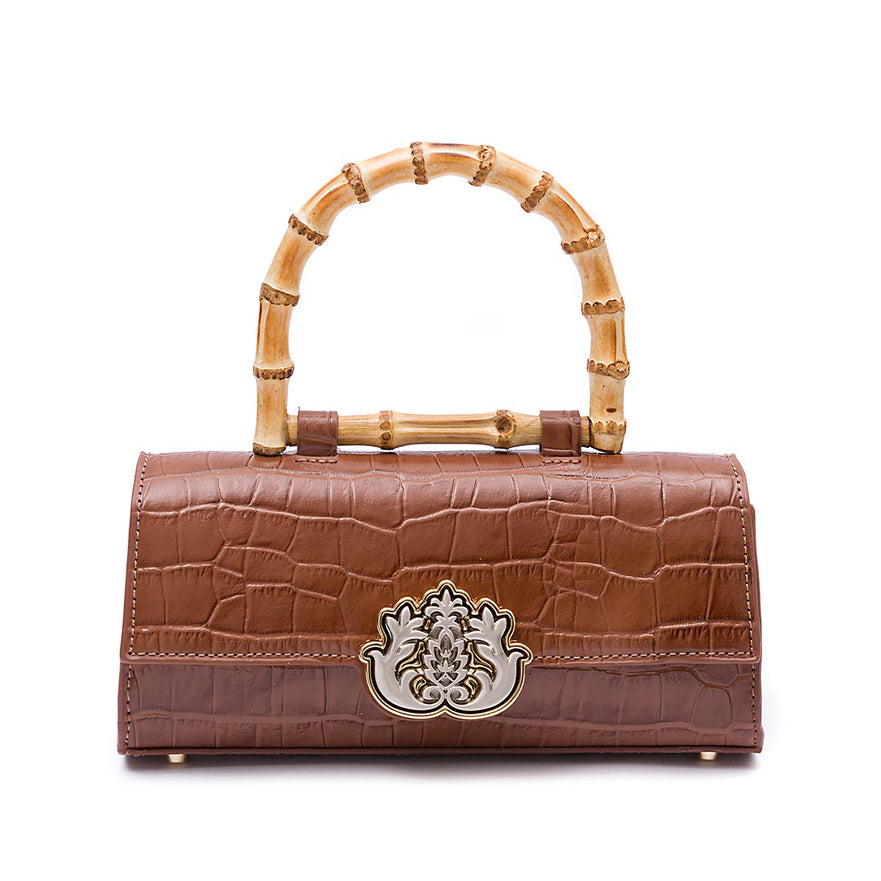 BOLSA TOP HANDLE EAST  WEST  MAXI CROCO PECAN