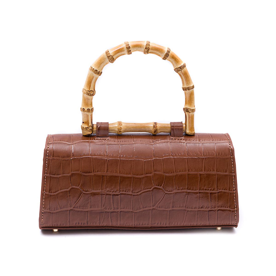 BOLSA TOP HANDLE EAST  WEST  MAXI CROCO PECAN