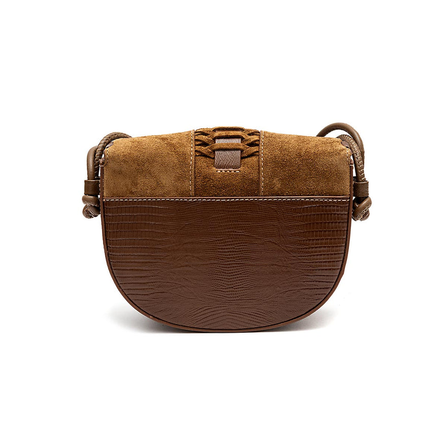 BOLSA BOX ZAIRA NEW CROCO CAMURÇA MASCAVO