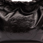 BOLSA DAYSE HOBO EM COURO GLOSS PRETO OURO