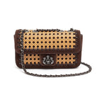 BOLSA BAGUETE ANNE PALHA CAMURÇA CAFÉ ONIX