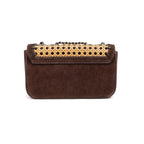 BOLSA BAGUETE ANNE PALHA CAMURÇA CAFÉ ONIX