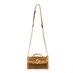 BOLSA TOPHANDLE AURORA WINTER EDITION CAMURÇA MEL/OVELHA CARAMELO / OURO