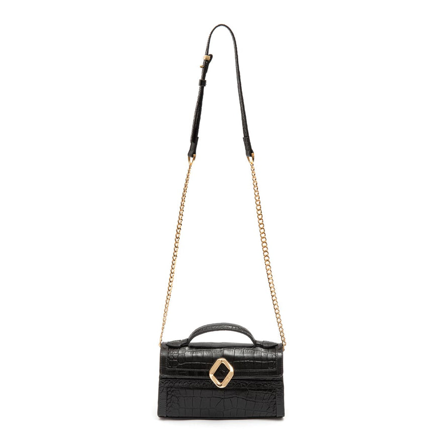BOLSA TOPHANDLE AURORA NEW CROCO PRETO