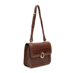 BOLSA BOX BAG AURORA NEW CROCO BROWNIE OURO