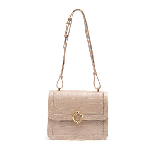 BOLSA BOX BAG AURORA NEW CROCO NEVOA OURO