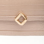 BOLSA BOX BAG AURORA NEW CROCO NEVOA OURO
