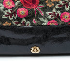 BOLSA MAXI SHOPPER DANNY PALHA FIORI BORDADA FRIDA PRETO