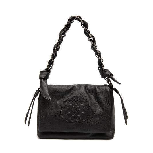 BOLSA FLAP DAYSE EM COURO BODAN PRETO ONIX