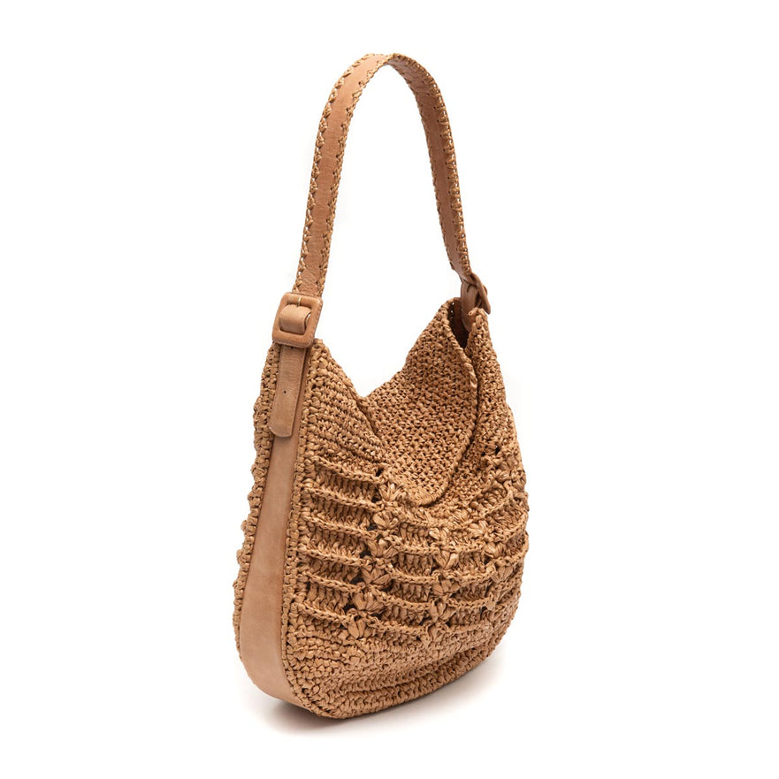 BOLSA HOBO OPHELIA LATTE ARGILA CAFE LEITE