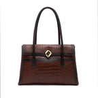 BOLSA WORKING TOTE GRANDE  NEW CROCO BROWNIE OURO