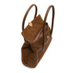 BOLSA WORKING TOTE AURORA CAMURÇA CROCO MASCAVO OURO