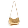 BOLSA FOREVER SHOULDER BAG COURO CRUSH OURO/OURO