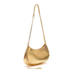 BOLSA FOREVER SHOULDER BAG COURO CRUSH OURO/OURO
