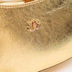BOLSA FOREVER SHOULDER BAG COURO CRUSH OURO/OURO