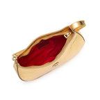BOLSA FOREVER SHOULDER BAG COURO CRUSH OURO/OURO