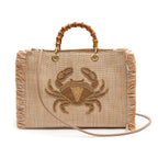 CRAB STRAW TOTE BAG