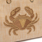 CRAB STRAW TOTE BAG