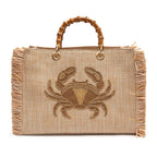 CRAB STRAW TOTE BAG