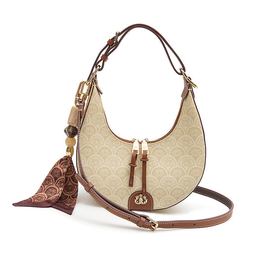 Bolsa Hobo Sirena Monograma Canvas