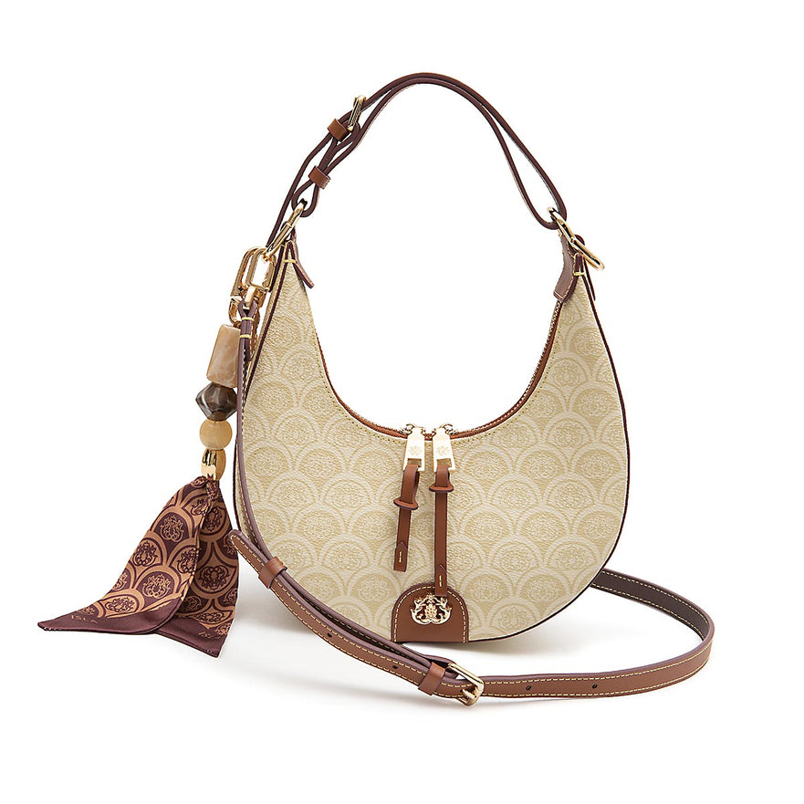 Bolsa Hobo Sirena Monograma Canvas