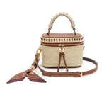 BOLSA VANITY SIRENA MONOGRAMA CANVAS CREME