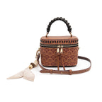 BOLSA VANITY SIRENA MONOGRAMA CANVAS CARAMELO