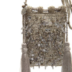 BUCKET CLAIRE  RÁFIA CROSSBODY PRATA