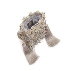BUCKET CLAIRE  RÁFIA CROSSBODY PRATA