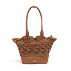 BOLSA BASKET CAMELLIA CROCHÊ ARGILA