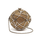 CLUTCH ESFERA DE CRISTAIS COM CADE OURO