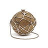 CLUTCH ESFERA DE CRISTAIS COM CADE OURO