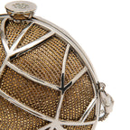 CLUTCH ESFERA DE CRISTAIS COM CADE OURO