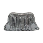 BOLSA POUCH MALHA METÁLICA SHOULDER DE CRISTAIS