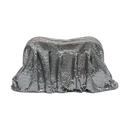 CRYSTAL MESH POUCH SHOULDER BAG