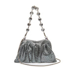 BOLSA POUCH MALHA METÁLICA SHOULDER DE CRISTAIS