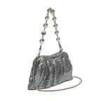 BOLSA POUCH MALHA METÁLICA SHOULDER DE CRISTAIS