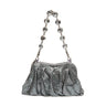 BOLSA POUCH MALHA METÁLICA SHOULDER DE CRISTAIS