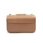 BOLSA BAGUETE ANNE MINE COURO  LIZARD MOCHACCINO