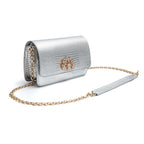 BOLSA CARTEIRA FOREVER IN LOVE LIZARD PRATA COM FECHO CRISTAL / OURO