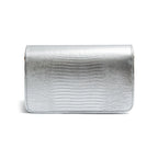 BOLSA CARTEIRA FOREVER IN LOVE LIZARD PRATA COM FECHO CRISTAL / OURO
