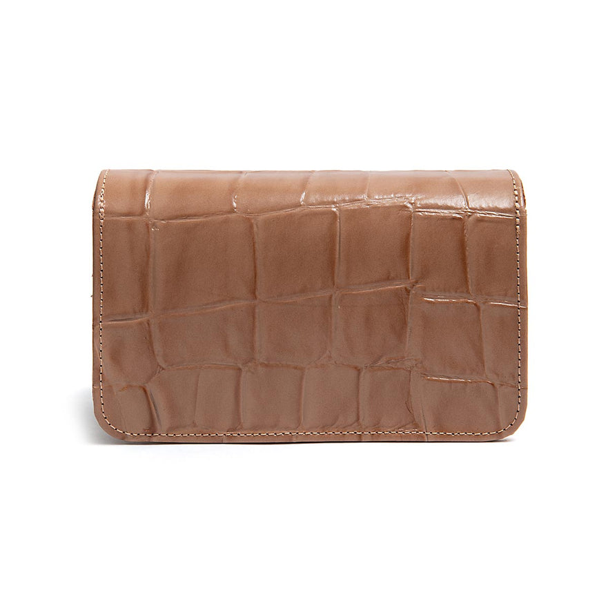 BOLSA CARTEIRA COM CORRENTE TRANSVERSAL FOREVER CAIMAN ARGILA