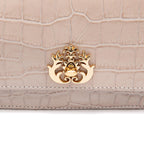 BOLSA CARTEIRA COM CORRENTE TRANSVERSAL FOREVER NEW CROCO NEVOA