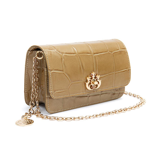 Bolsa Carteira com Corrente Transversal Forever Caiman Azeite