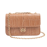 BOLSA ANNE JUMBO EM COURO NATURAL CAIMAN ARGILA