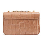 BOLSA ANNE JUMBO EM COURO NATURAL CAIMAN ARGILA