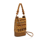 BOLSA BUCKET CORA RAFIA MEL SOLAR