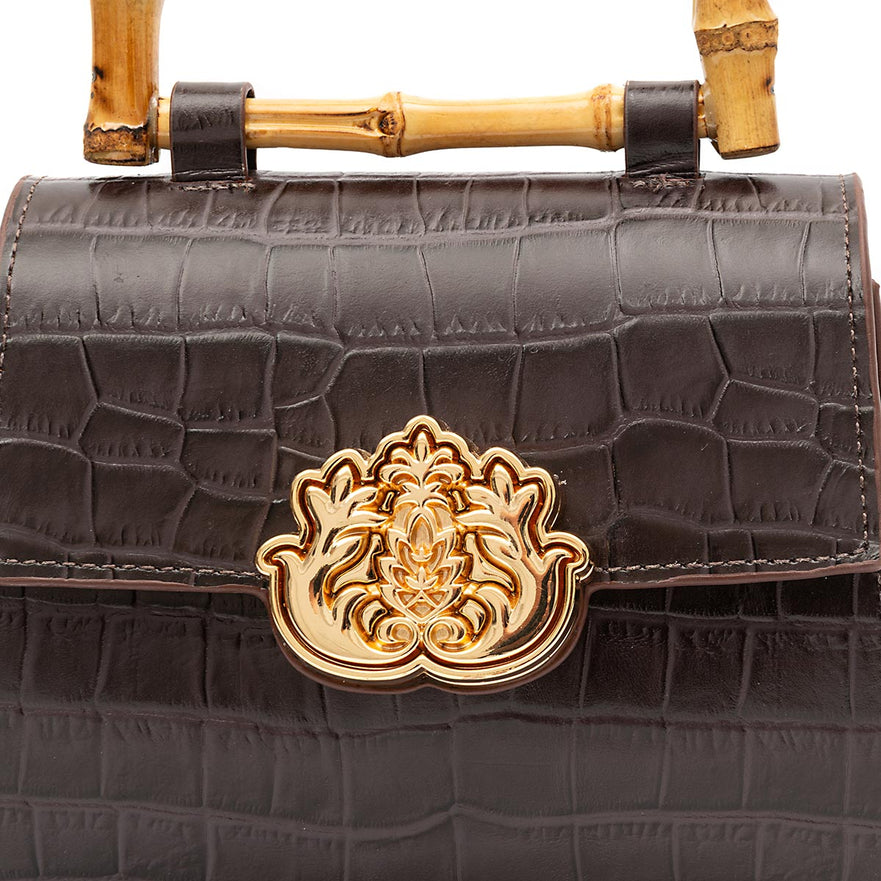 TOP HANDLE MINI MAXI CROCO ESPRESSO BAG